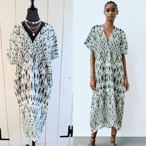 🌴Zara Batik Caftan sz S/M/L NWOT